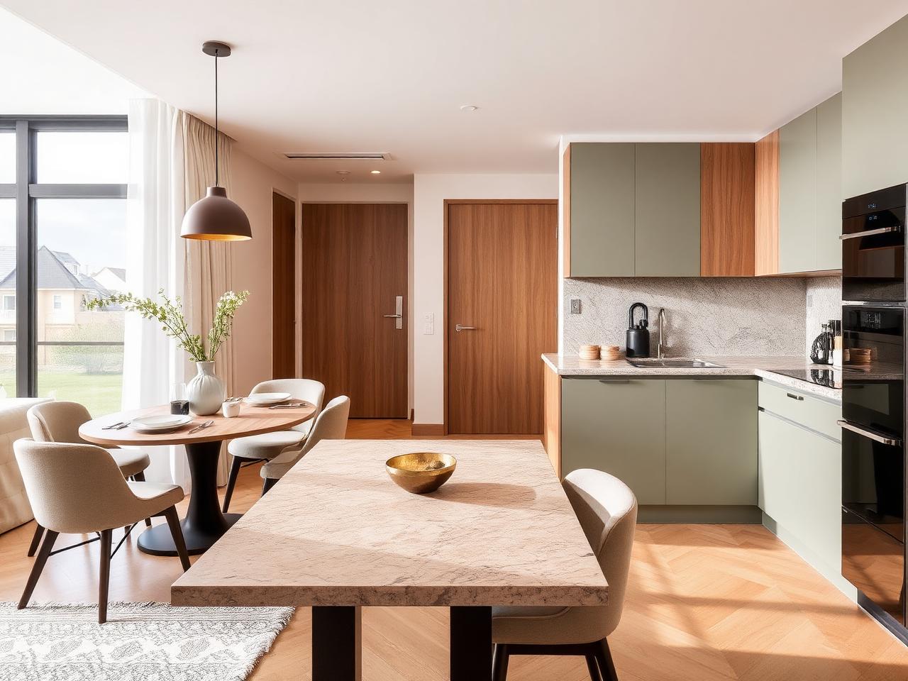 Kitchen and dining area of a Veya Stay managed Melbourne apartment